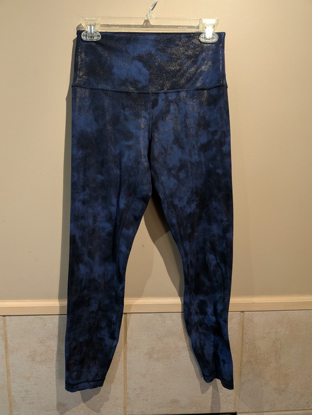 Lululemon, Align High Rise Pant, Navy Diamond Dye Shine, Size 8